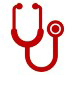 red stethoscope icon